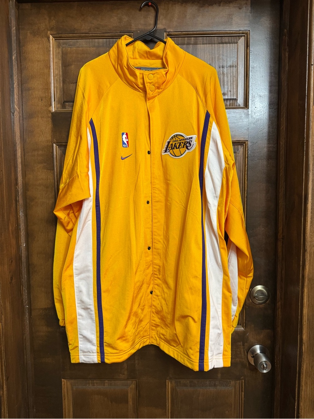Nike Yellow Lakers Team Jacket with Purple Accents